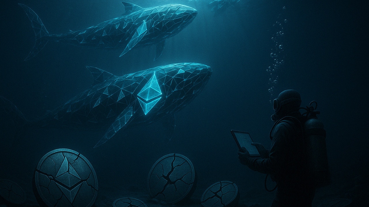 Czy cena Ethereum jest zagrożona Wieloryby pozbywają się 143 tys. ETH w ciągu 7 dni.