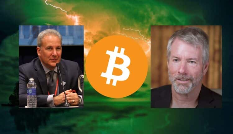 Michael Saylor wskazuje główną siłę napędową Bitcoina. Peter Schiff sądzi, że to go zabije. Kto ma rację?