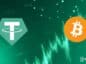 bitcoin tether na zielonym tle