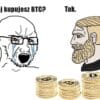 Kupowanie Bitcoina, mem.