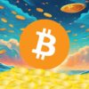 Deszcz Bitcoinów, złote monety.