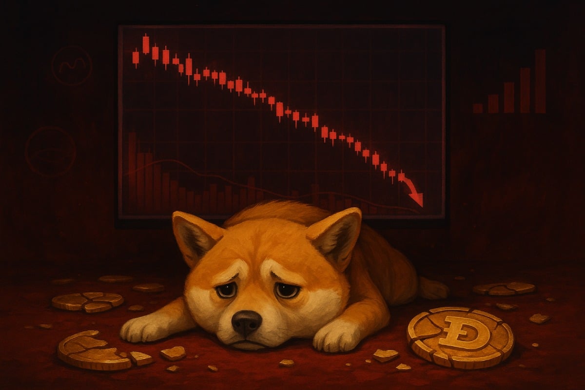 dogecoin doge spadek