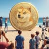 Dogecoin na plaży
