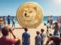 Dogecoin na plaży