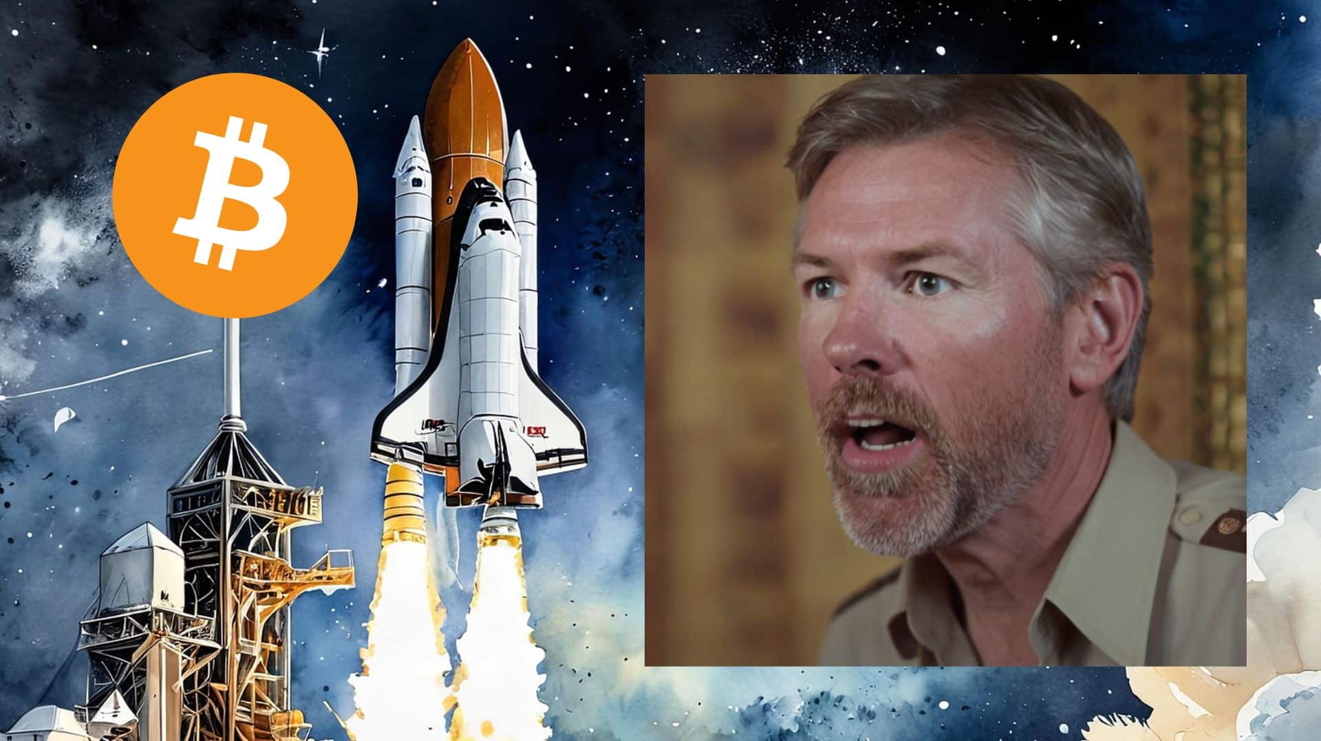 Michael Saylor obawia się rywala, start rakiety i Bitcoin w tle.