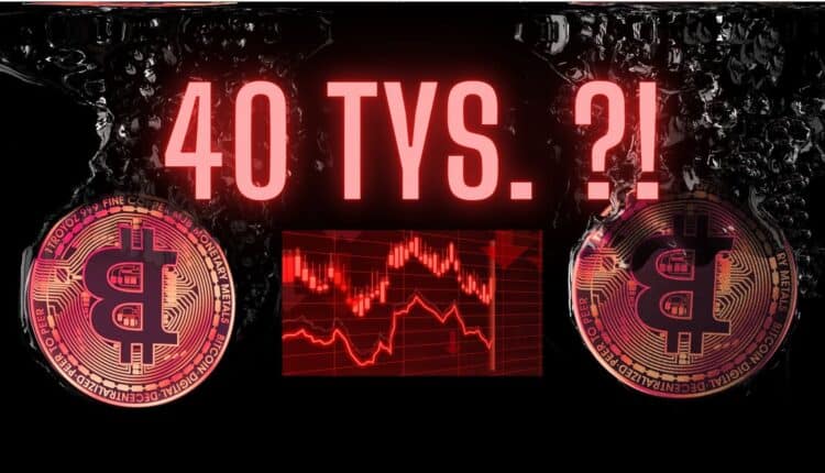 Kurs Bitcoina zanurkuje do 40 tys. USD? Ekspert uzasadnia szokującą prognozę