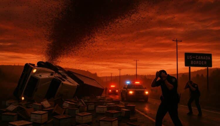 Apokalipsa przy granicy: miliony rozwścieczonych pszczół atakują! Droga zamknięta, trwa akcja ratunkowa