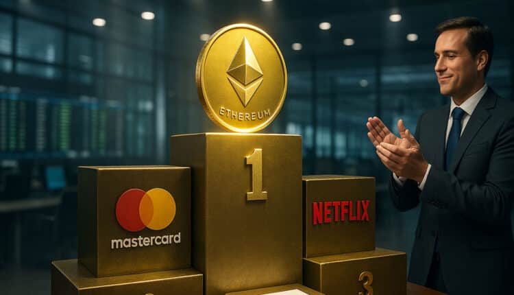Ethereum przewyższa Mastercard i Netflix pod względem wartości rynkowej