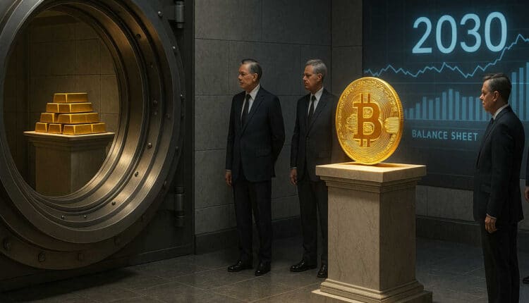 Deutsche Bank — Bitcoin i złoto pojawią się w bilansach banków centralnych do 2030 r.