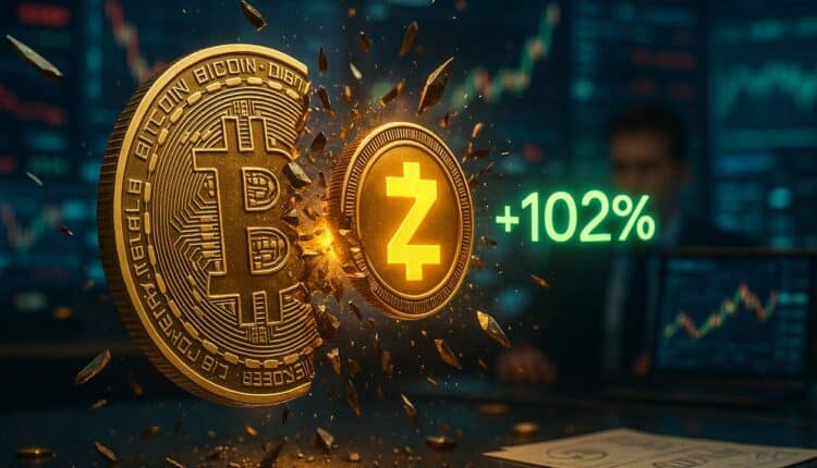 Zcash (ZEC) zaskakuje rynek wzrostem o 102% w porównaniu do Bitcoina