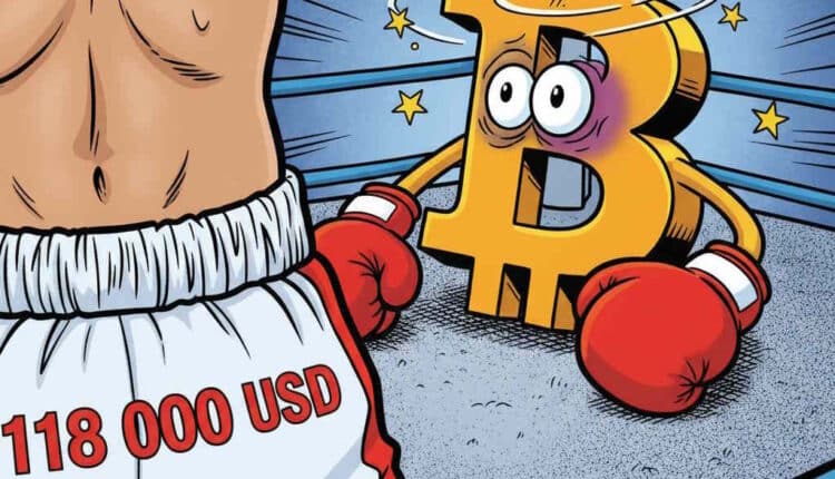 Sytuacja jest napięta. Bitcoin walczy o 118 000 USD!