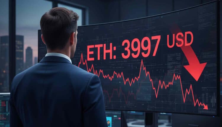 To już oficjalne – cena Ethereum poniżej 4000 USD! Ktoś właśnie stracił fortunę!