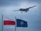 Flaga Polski, NATO i rosyjski dron