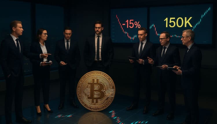 Prognoza ceny Bitcoina? Analitycy utrzymują długoterminowy cel na poziomie 150 tys. dolarów pomimo 15% korekty