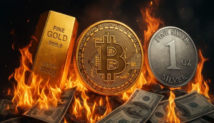 Dolar szoruje po dnie. Złoto, srebro i Bitcoin biją rekordy. Świat traci zaufanie do pieniądza?