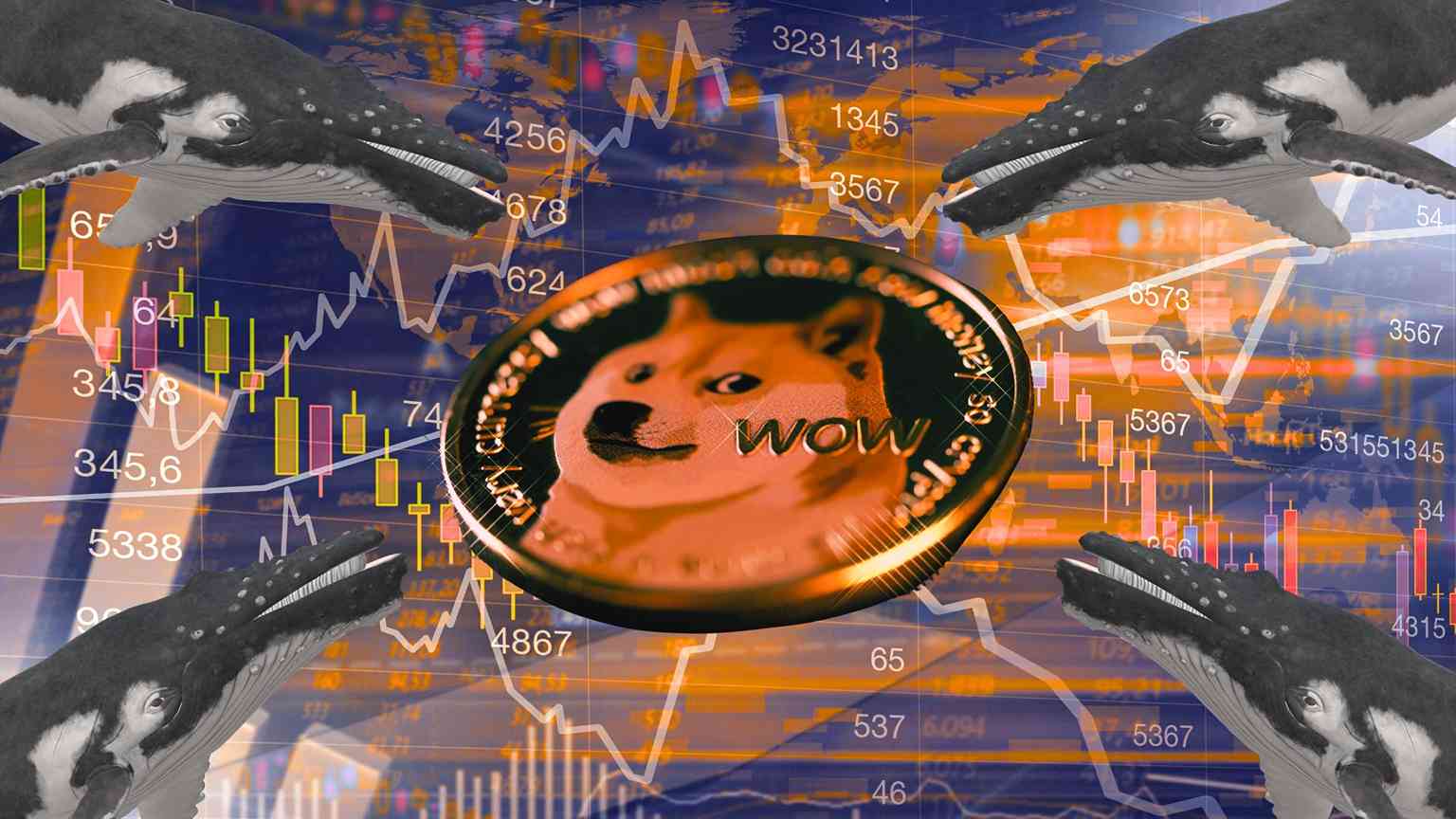 DOGE zagrożony przez wieloryby.