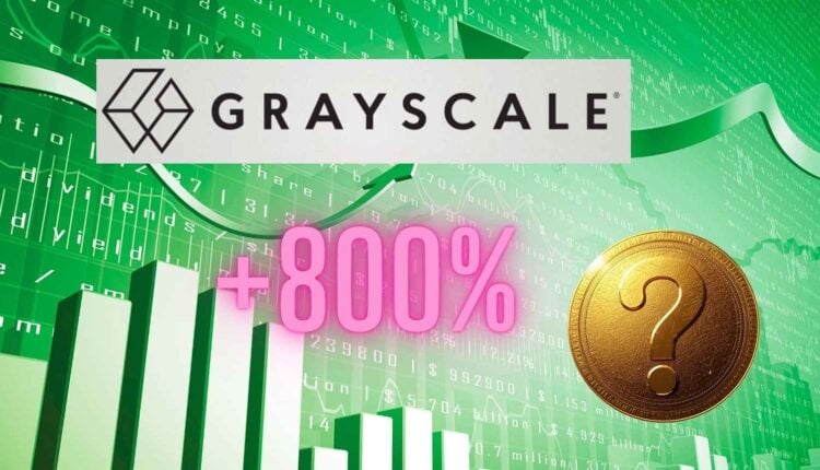 Grayscale składa wniosek o Zcash ETF. W tle wykres wzrostu.