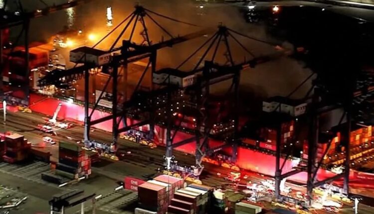 Pożar w porcie Los Angeles. Ognista „przesyłka” z Tokio, wstrzymane operacje