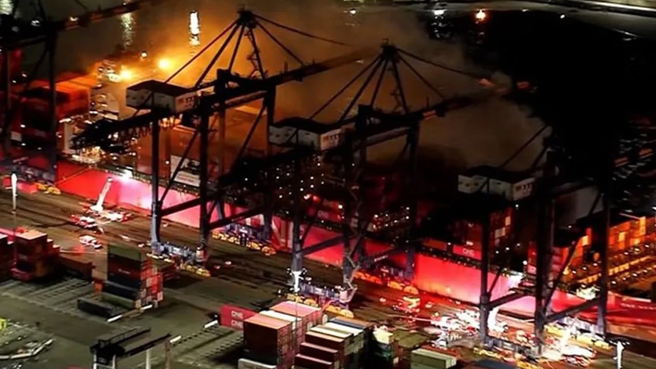 Pożar w porcie Los Angeles. Ognista „przesyłka” z Tokio, wstrzymane operacje