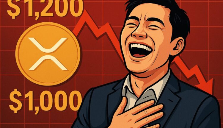 Analityk XRP przewiduje… panikę przy spadku z 1200 do 1000 dolarów. „Wtedy narobią w spodnie”