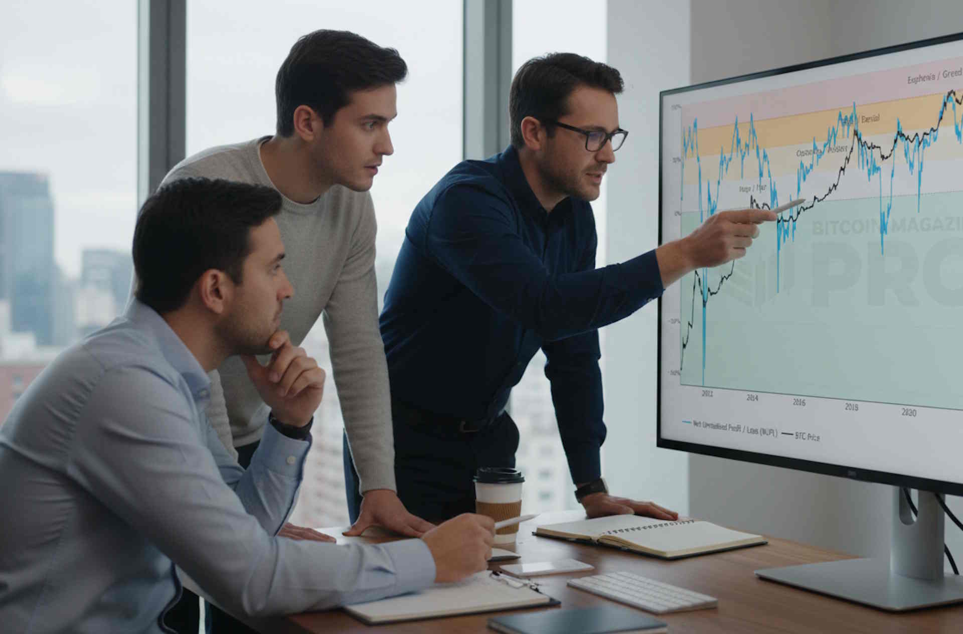 analitycy analizują wykres