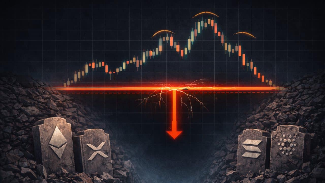 Altcoiny balansują na cienkiej linie. Ten wykres ostrzega przed czymś większym