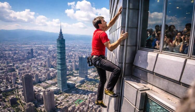 Amerykanin wszedł na 508-metrowy wieżowiec bez zabezpieczeń. Zobacz wyczyn Alexa Honnolda [WIDEO]