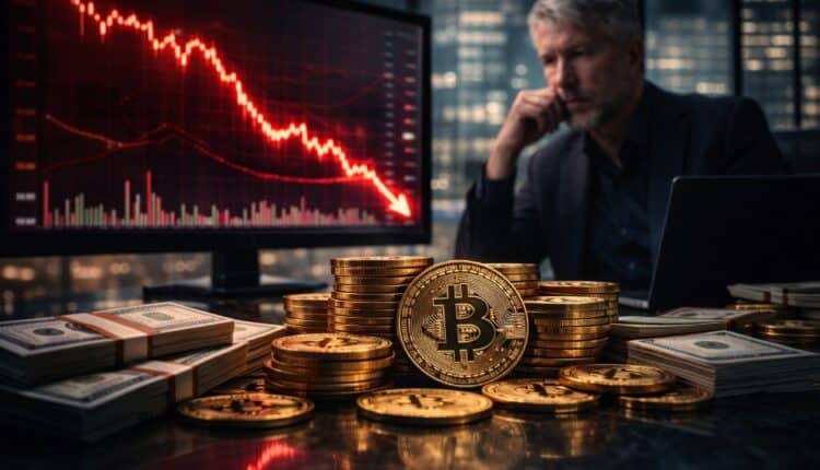 Miliard dolarów na czerwono. Spadek Bitcoina wystawia Saylora i Strategy na wielką próbę