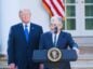 Prezes Fed Jerome Powell i Donald Trump.