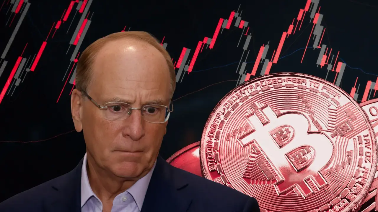 Larry Fink z Black Rock patrzy z zadumą na Bitcoina.