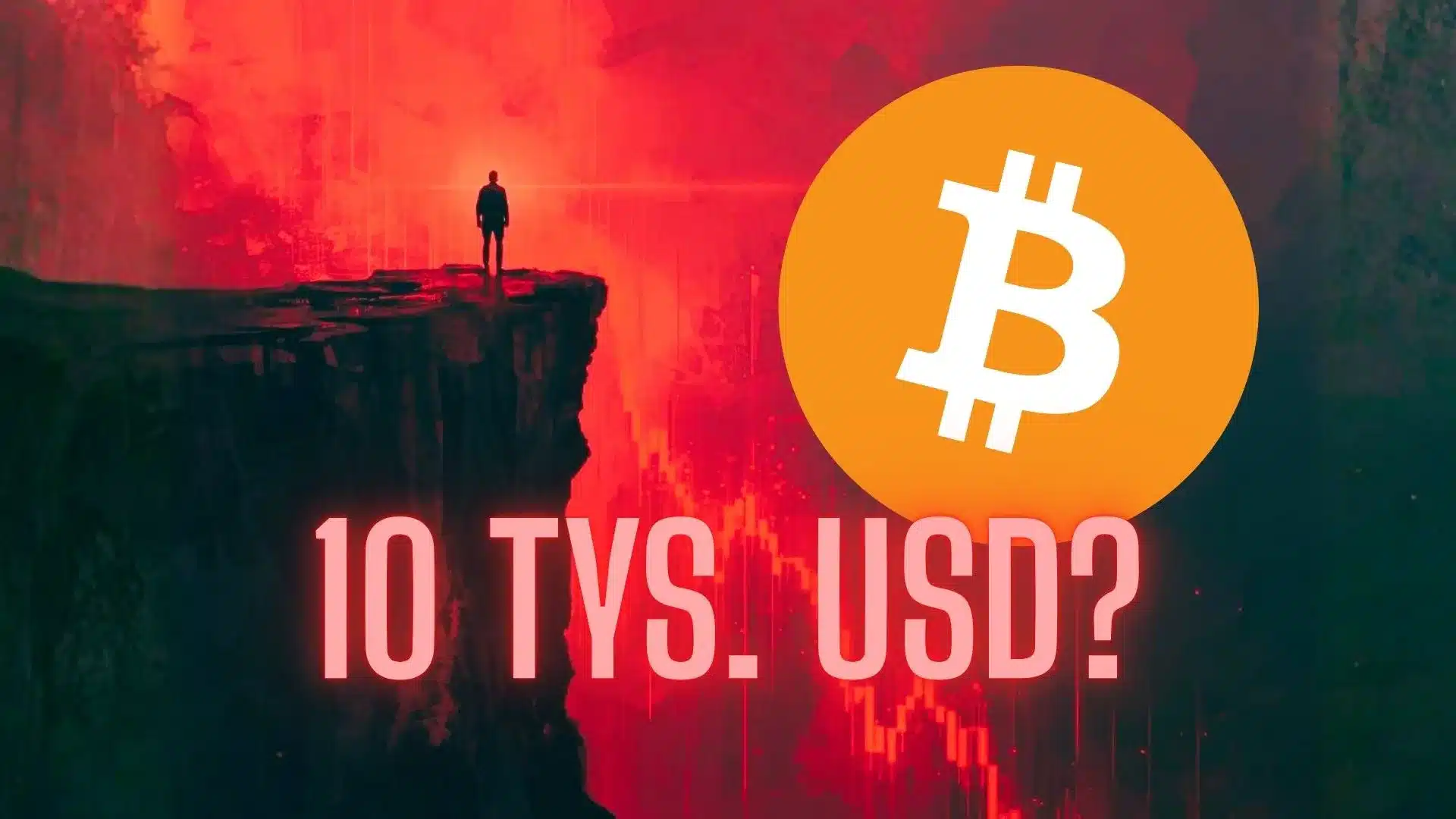 Bitcoin nad przepaścią, zagrożony spadkiem do 10 tys. USD.