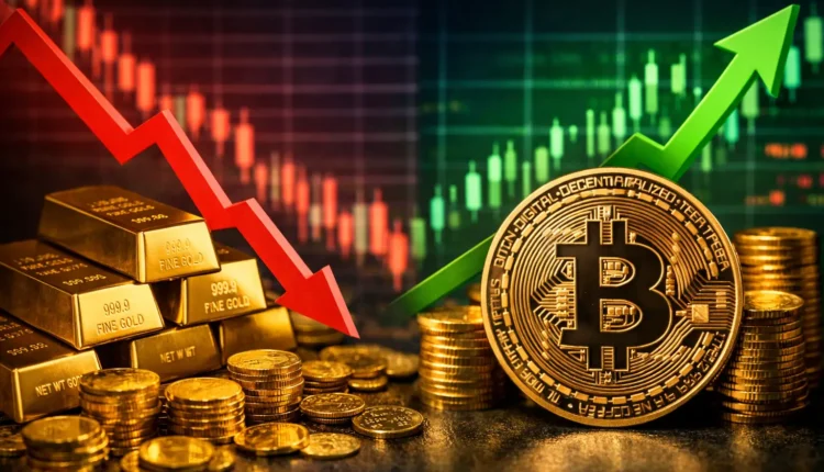 złoto kapitał ucieka wraca do bitcoina