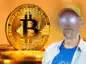 Adam Back jako Satoshi Nakamoto na tle Bitcoina.