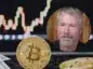 Michael Saylor n tle wykresu giełdowgo i BTC.