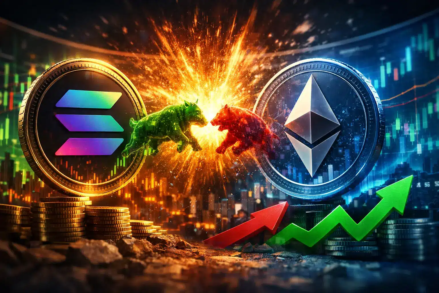 Solana zdominowała I kwartał. Ethereum wciąż walczy o prowadzenie