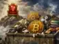 Tron (TRX) na tronie. W tle Bitcoin, Cardano, Solana, Ripple i Ethereum na śmietniku.