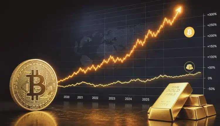 Bitcoin deklasuje złoto i radzi sobie lepiej niż bezpieczna przystań. Anomalia czy trwała zmiana trendu?