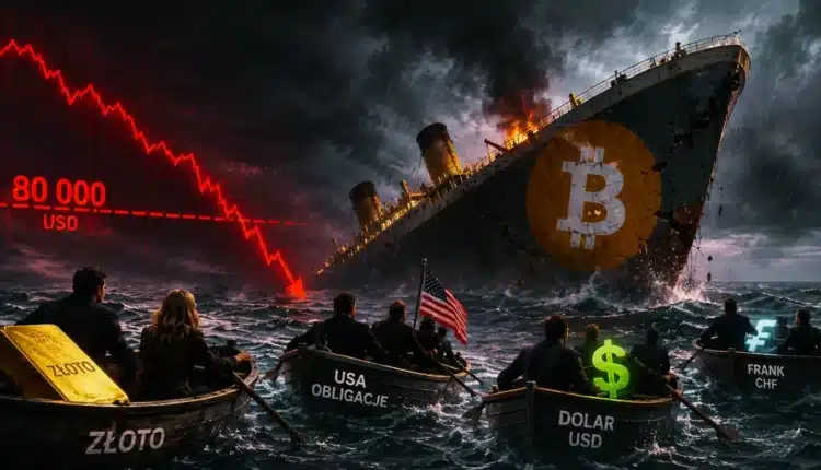 Bitcoin spadł poniżej 80 tys. USD. Największy spadek posiadaczy od 2 lat. Czy cena BTC to przetrwa?
