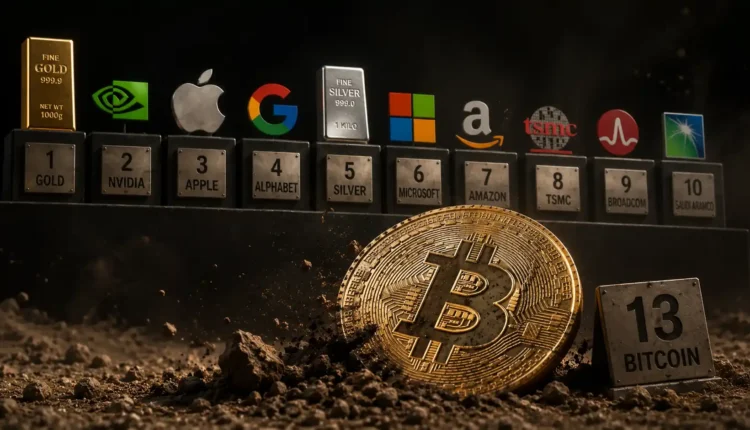 Król krypto spadł w otchłań. Bitcoin poza TOP 10 największych aktywów świata