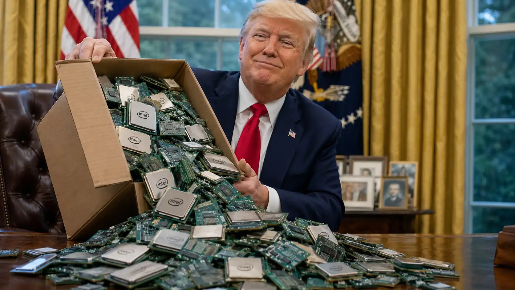 Trump wziął 10% Intela i żałuje, iż nie chciał więcej. Chce zarządzać USA jak korporacją