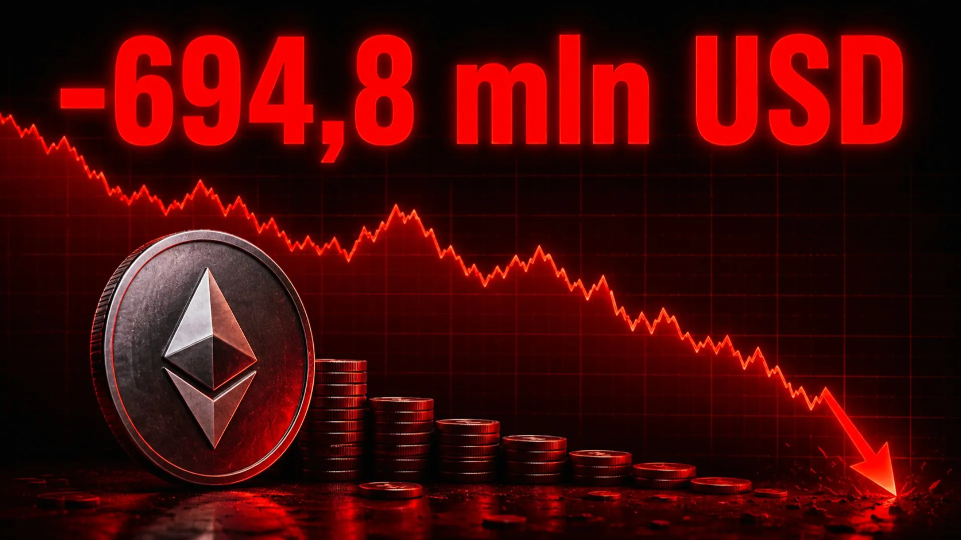 Ethereum ETF traci 694,8 mln dolar&oacute;w.