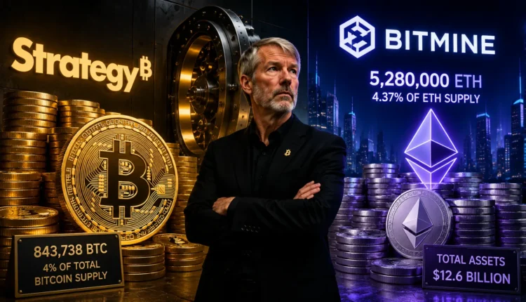 Strategy posiada już 4% podaży Bitcoina, a Bitmine ponad 4% Ethereum