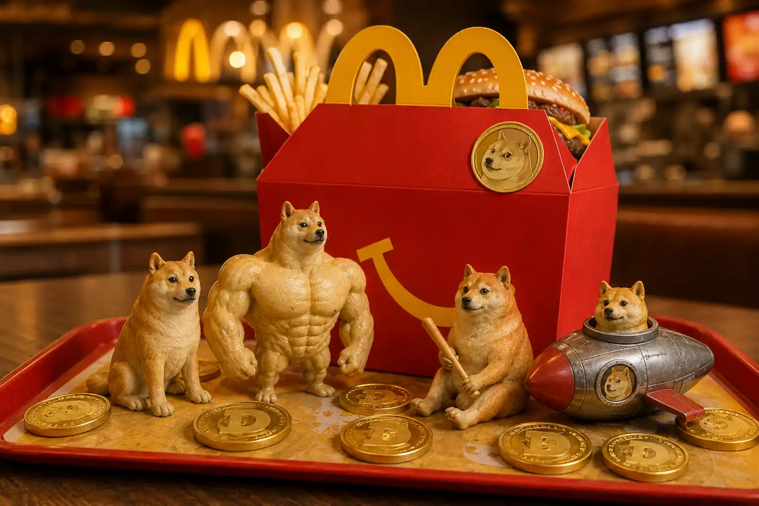 Dogecoin desperacko szuka iskry, która odpali kurs. Na stół wracają McDonald’s i Elon Musk