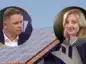 Dawid Zieliński i Olga Malinkiewicz na tle fotowoltaiki.