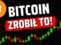 Wykres Bitcoina z wielką zieloną świecą