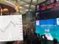 Budynek giełdy i wykres Nikkei 225