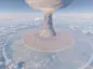 Symulacja zrzucenia bomby atomowej na Warszawę. Bomba atomowa zniszczyłaby pół miasta