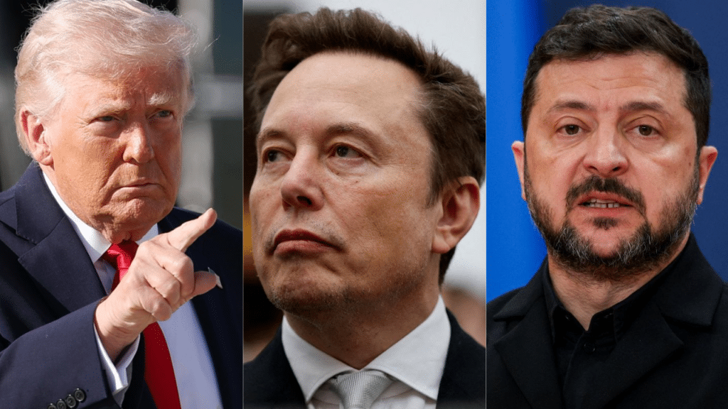 Trump Zełeński i Musk