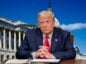 Donald Trump, w tle Kongres USA