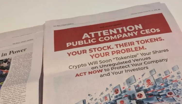 Wojna o tokenizację akcji na łamach „The Wall Street Journal”. Znamy szczegóły